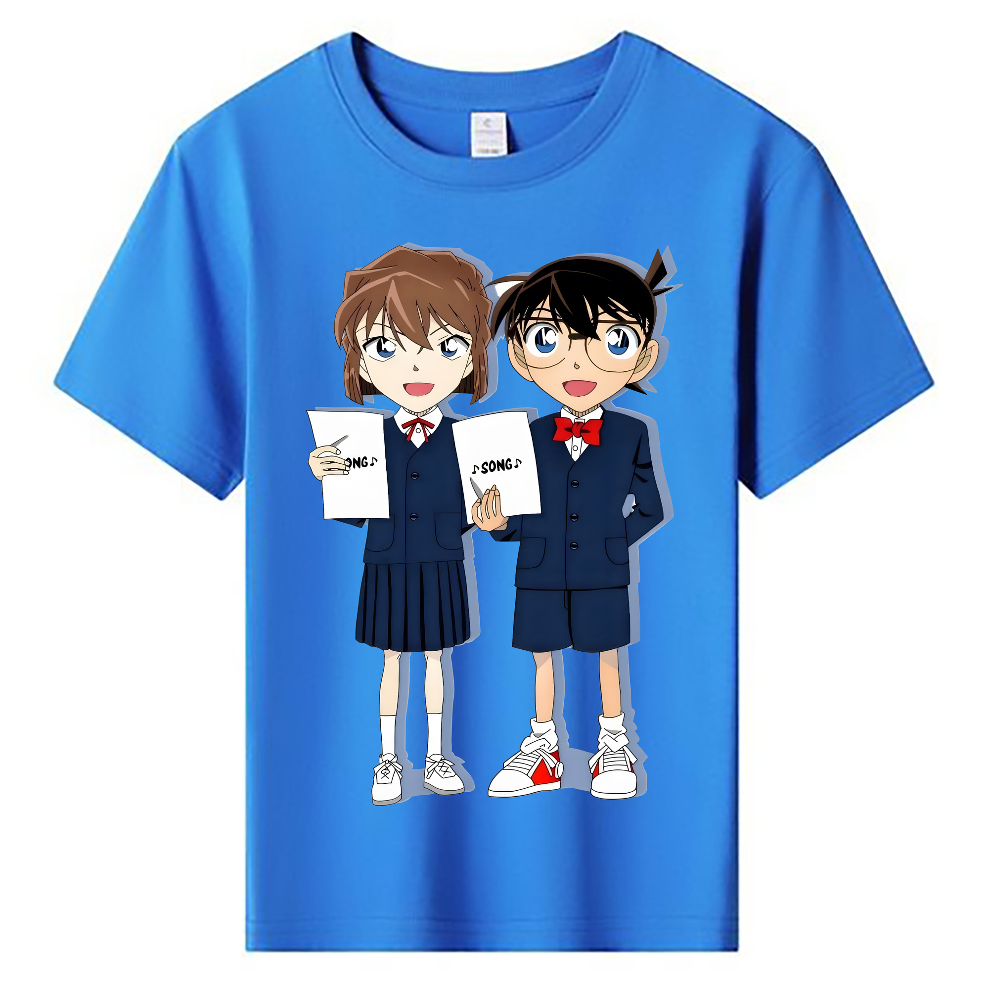 （画像用） 名探偵コナン 灰原 哀 はいばら あい Detective Conan Anita Hailey、Vi Graythorn Haibara Ai 綿100％キッズTシャツ（フロントプリント）